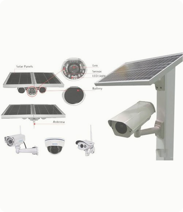 Solar powered cctv camera